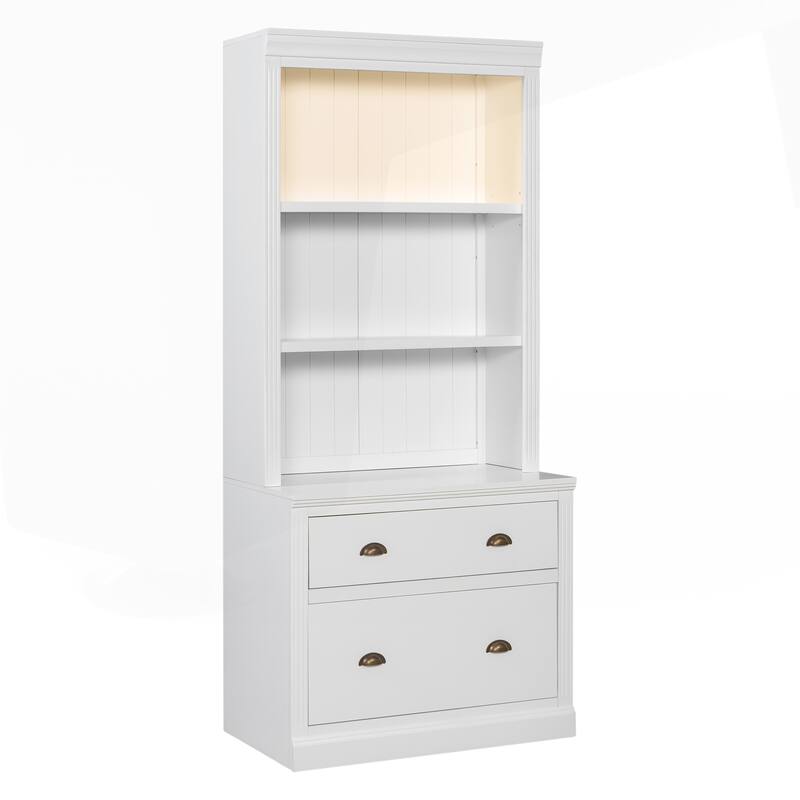 Versatile Tall Bookshelf with LED Lighting and Multiple Storage Options for Home