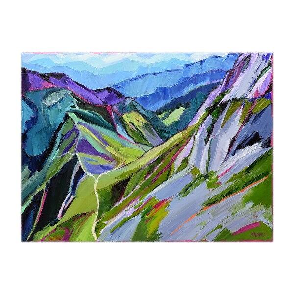 Alpine Trail 15MB Painting Hiking Landscape Art Print/Poster - Bed
