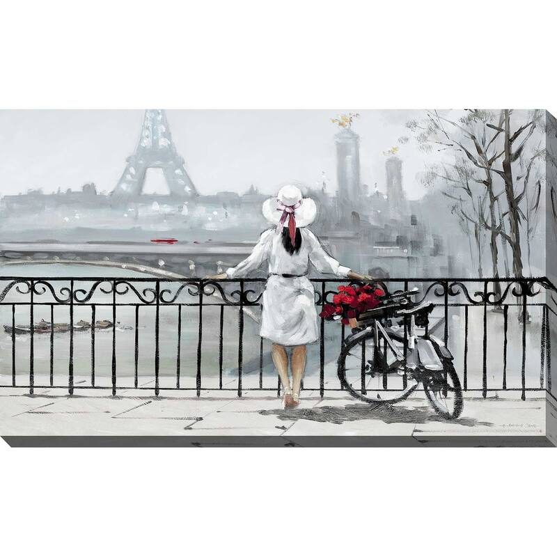 "Lady in Paris (Horizontal)" by E. Anthony Orme Print on Canvas