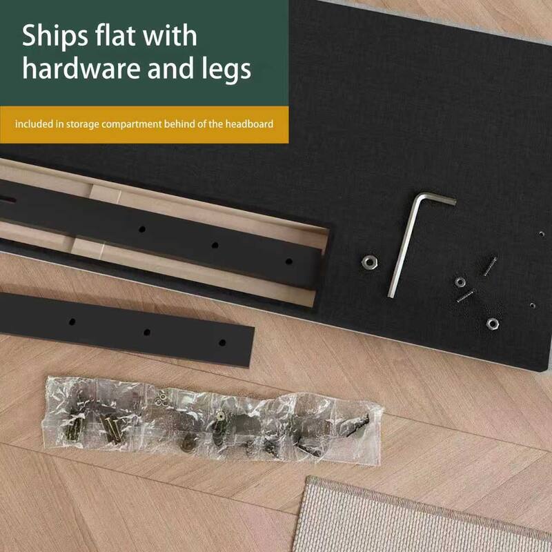 CraftPorch Square Stitching Velvet Upholstered Headboard