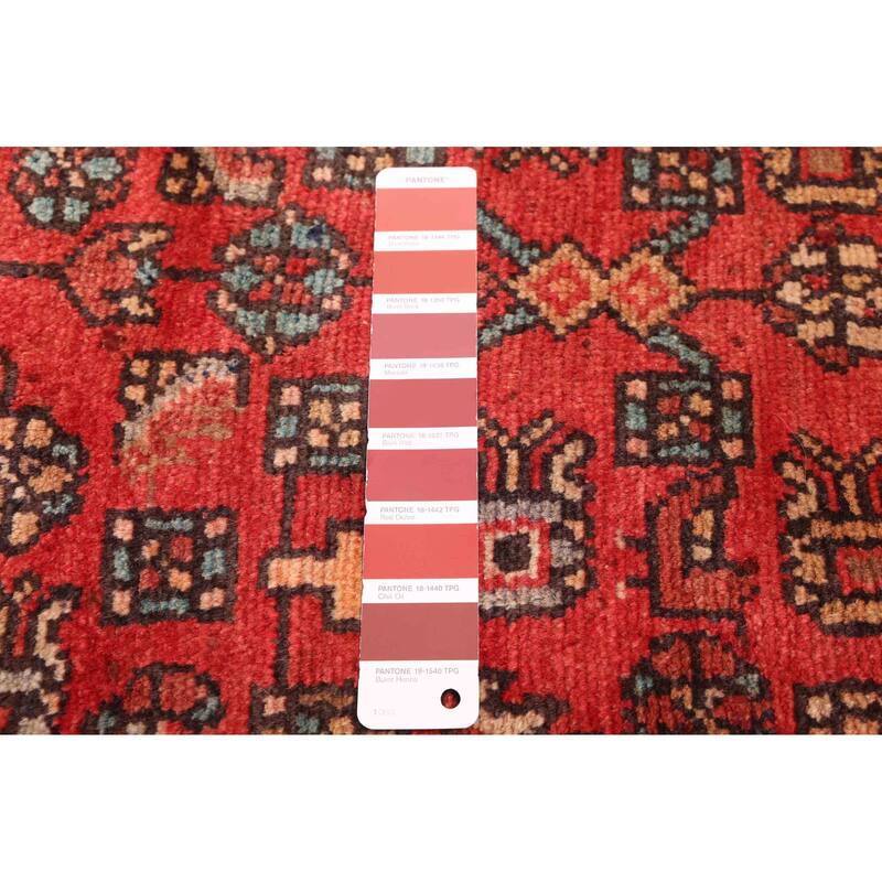 ECARPETGALLERY Hand-knotted Andelz Red Wool Rug - 5'0 x 8'11