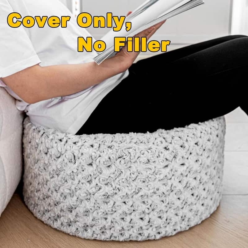 20x20x12 Inches Round Ottoman Pouf (NO Filler)