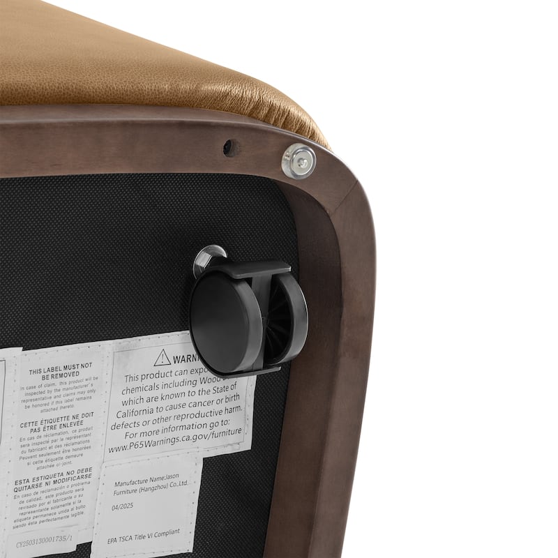 Brian Modern Dining Chairs with Casters&Wood Base Set of 2