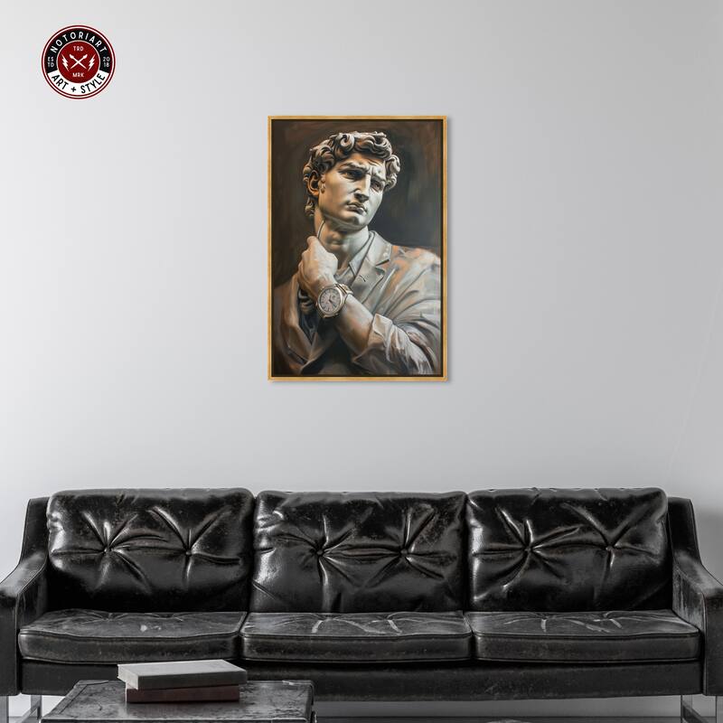 Notoriart Classy Sculpture Framed Men Style 1 Piece Canvas Wall Art