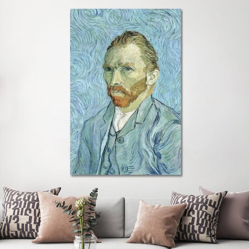 iCanvas "Self Portrait, September 1889" by Vincent van Gogh Canvas Print