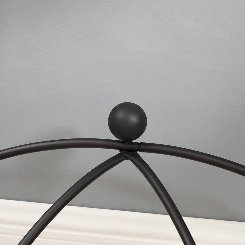 Tempered Glass Console Table with Metal Frame