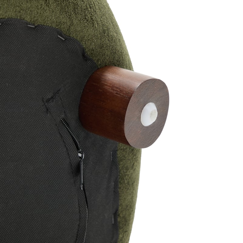 Christopher Knight Home - Modern Velvet Solid Wood Accent Chair with Sculptural Design