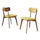 Chazz Mid Century Fabric Dining Chairs (Set of 2) by Christopher Knight Home