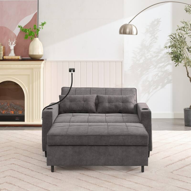 Pull Out Recliner Chair Bed Convertible 3 in 1