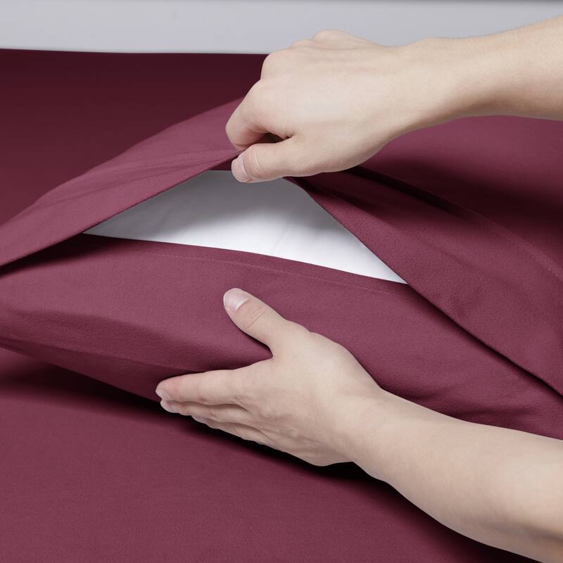 1500 Supreme Collection Microfiber Flannel Pillowcase 4 Pack