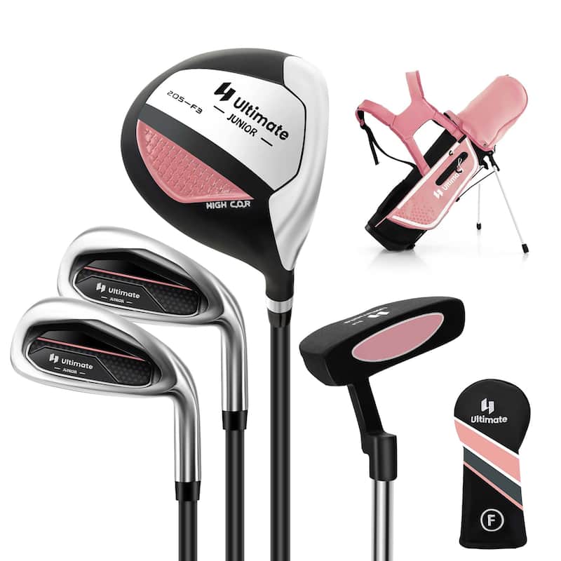 Ultimate Kids Golf Practice Set Junior Complete Golf Club Set for Kids - See Details - Pink
