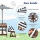 preview thumbnail 19 of 18, Gymax Kids Wood Picnic Table and Bench Set w/ Cushions Umbrella for