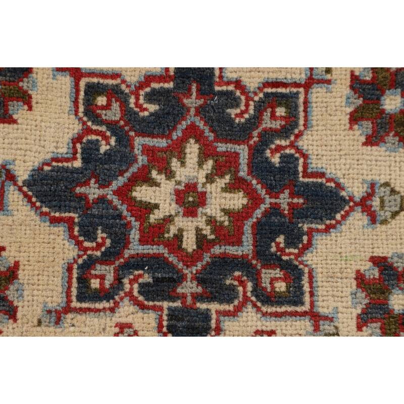 Geometric Kazak Oriental Runner Rug Hand-Knotted Hallway Wool Carpet - 2'0" x 5'10"
