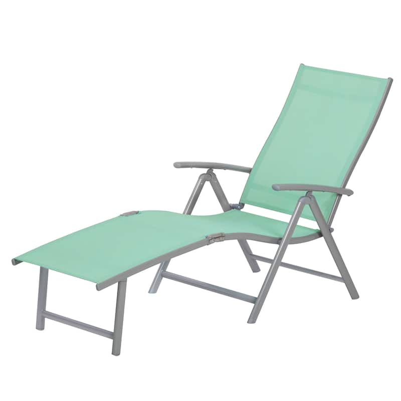 Pellebant 2PCS Adjustable Aluminum Patio Chaise Lounge Chair