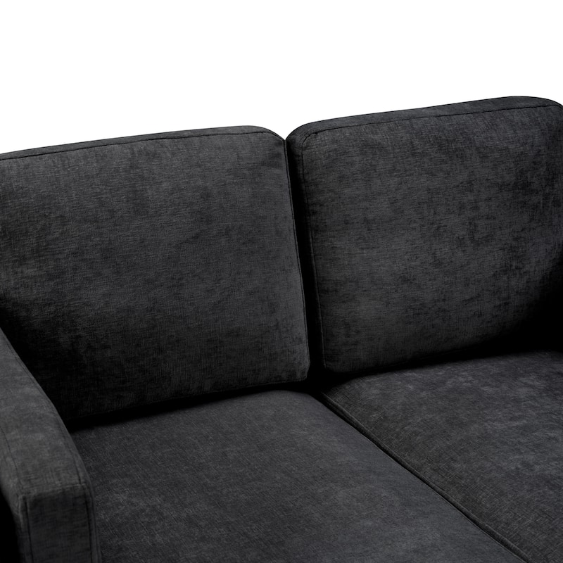 Christopher Knight Home - Alora Modern Upholstered Chaise Lounge Sofa Bed with Dual-Layer Armrests and Flexible Layout Design