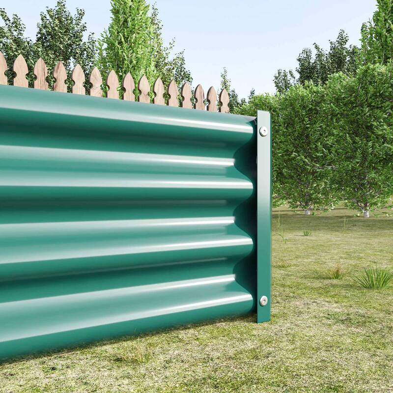 Large Galvanized Metal Raised Garden Bed Open Bottom Rust-Resistant