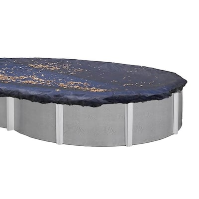 Swimline 12x24 Ft. Heavy Duty Oval Above Ground Winter Swimming Pool Cover, Blue - 7