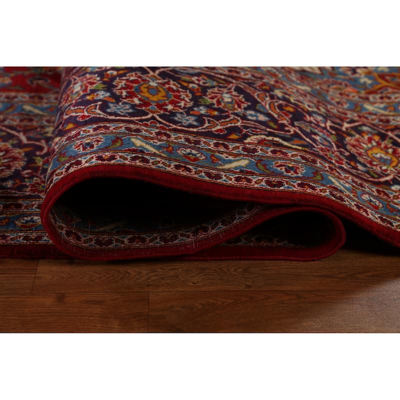 Traditional Kashan Persian Large Area Rug Hand-knotted Wool Carpet - 10'3" x 17'0"