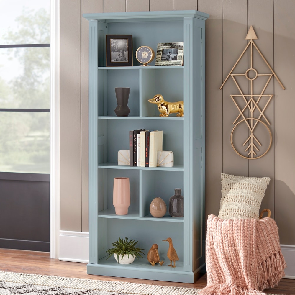 Blue bookcase cheap