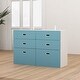 preview thumbnail 10 of 10, 6Drawer Dresser Blue Dresser Nursery Dresser Storage Organizer Cabinet