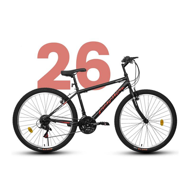Mountain Bike - Carbon Steel Frame, 21-Speed, Dual V-Brake, Adult/Teen - 26