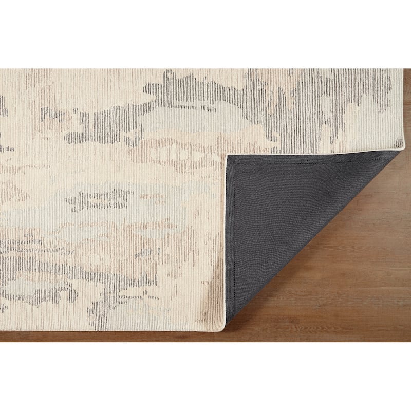 Terra by Obeetee Shadows Brushstrokes Green Rug