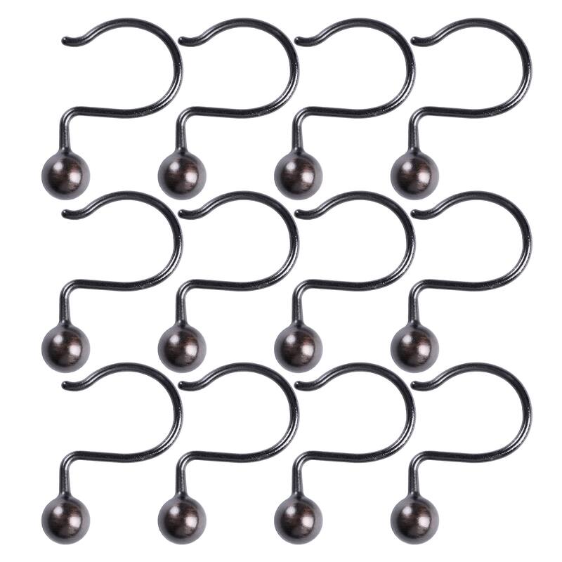 Utopia Alley Shower Hooks - Rust Resistant Shower Curtain Hooks for Shower Curtain or Liner - Set of 12