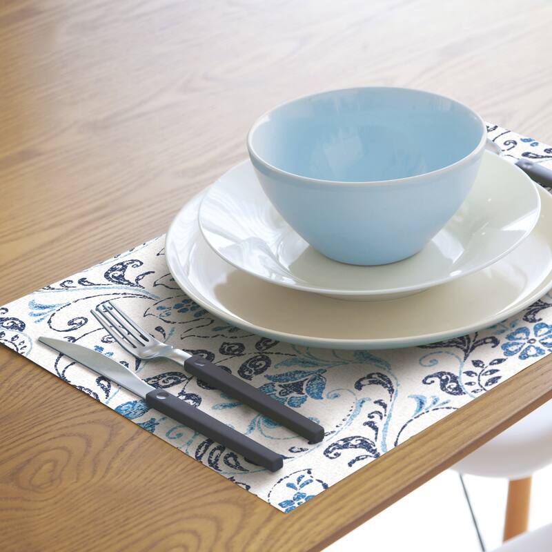 RoomMates Blue Persian Damask Peel and Stick Wallpaper Bed Bath