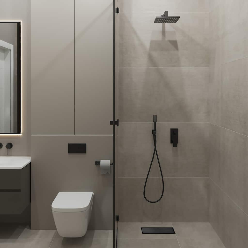 Stainless Steel Linear Shower Drain Matte Black