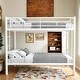 preview thumbnail 9 of 13, Twin over Twin Bunk Bed, Metal Frame with Storage Space