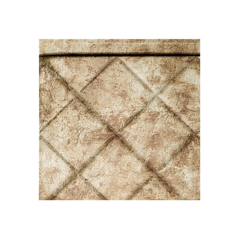 Fasade Quilted Decorative Vinyl 18in x 24in Backsplash Panel in Bermuda Bronze - 6x6 in. Sample