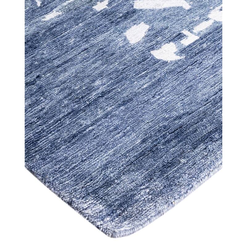 Modern One-of-a-Kind Hand-Knotted Area Rug - Gray, 9' 2" x 12' 2" - 9' 2" x 12' 2"