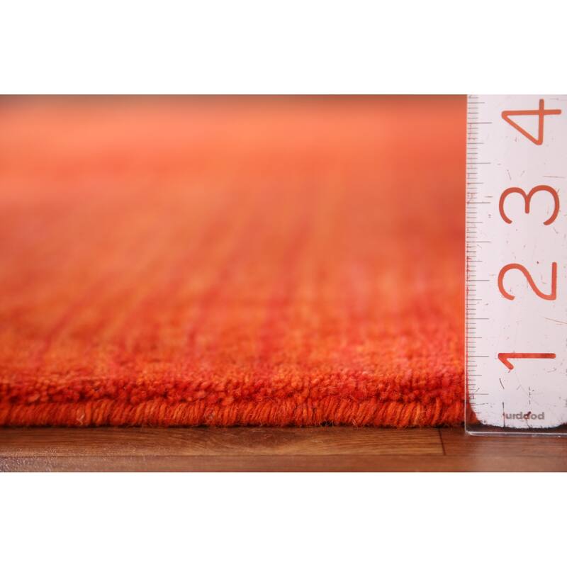 Hand Knotted Oriental 100% Wool Carpet Tribal Animal Pictorial Oranges & Rust Gabbeh Area Rug - 6' 6'' X 4' 6''