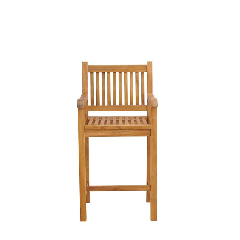 Teak Wood Elzas Barstool with Arms