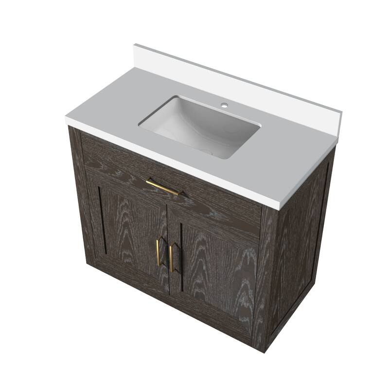 Abbey Bath Vanity with Quartz Top and Sink