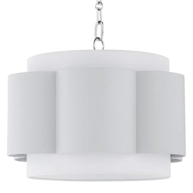 Quorum International 8229-4 Belinder 4 Light 22" Wide Pendant - Brittany Blue / Chrome