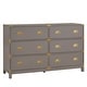 preview thumbnail 13 of 22, Kedric 6-Drawer Gold Accent Dresser by iNSPIRE Q Bold Grey