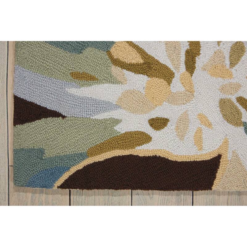 Floral Traditional Stain Resistant Low Pile Area Rug - 33' X '21' X '0.25