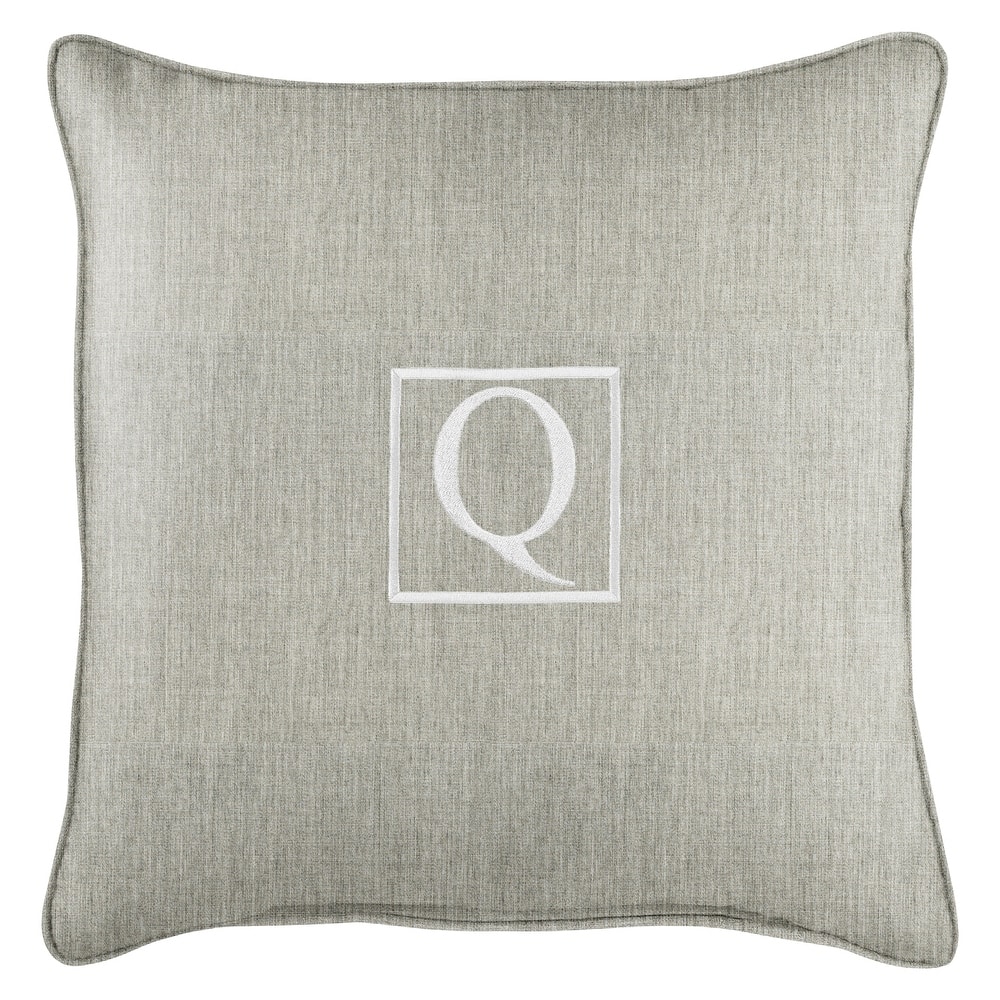Monogram Corded Single Square Pillow by Havenside Home