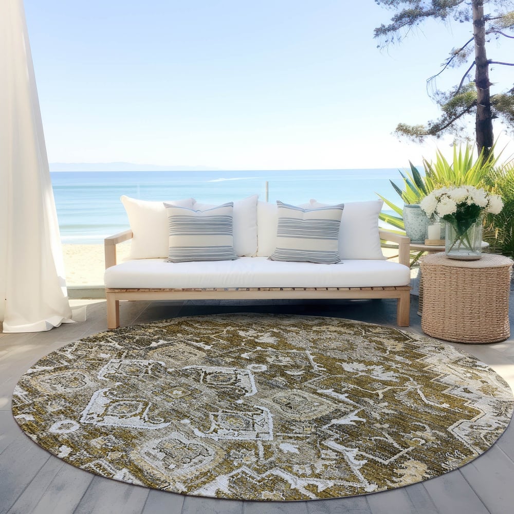 Machine Washable Indoor/ Outdoor Chantille Traditional Boho Rug