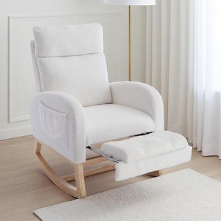 Teddy Rocking Chair with Adjustable Footrest & Side Storage - Bed Bath ...