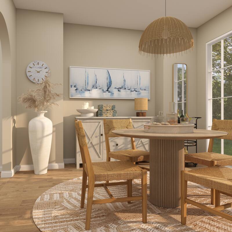 Canvas Sail Boat Framed Wall Art with White Frame - Blue - Roche River Decor