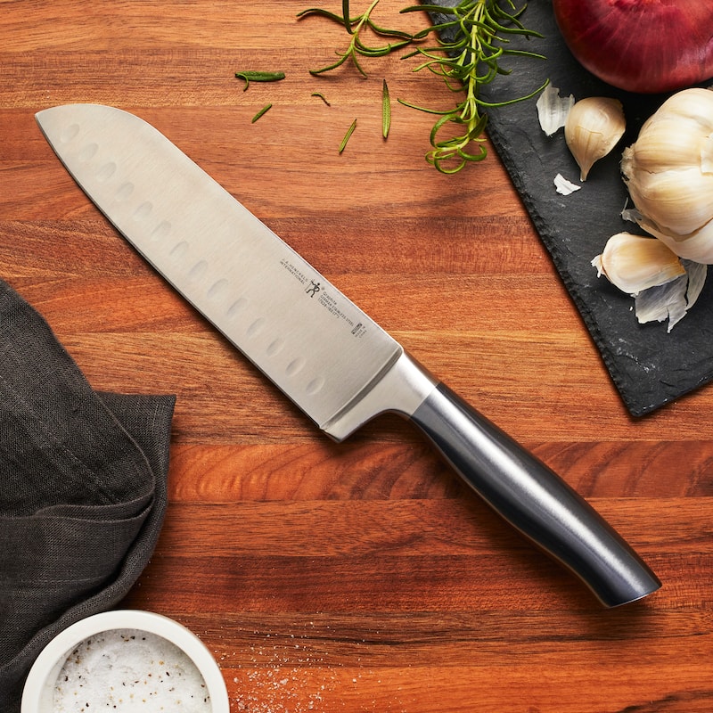 HENCKELS Graphite Hollow Edge Santoku Knife