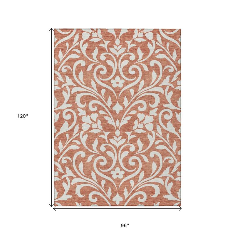 HomeRoots Floral Transitional Rectangle Outdoor Rug