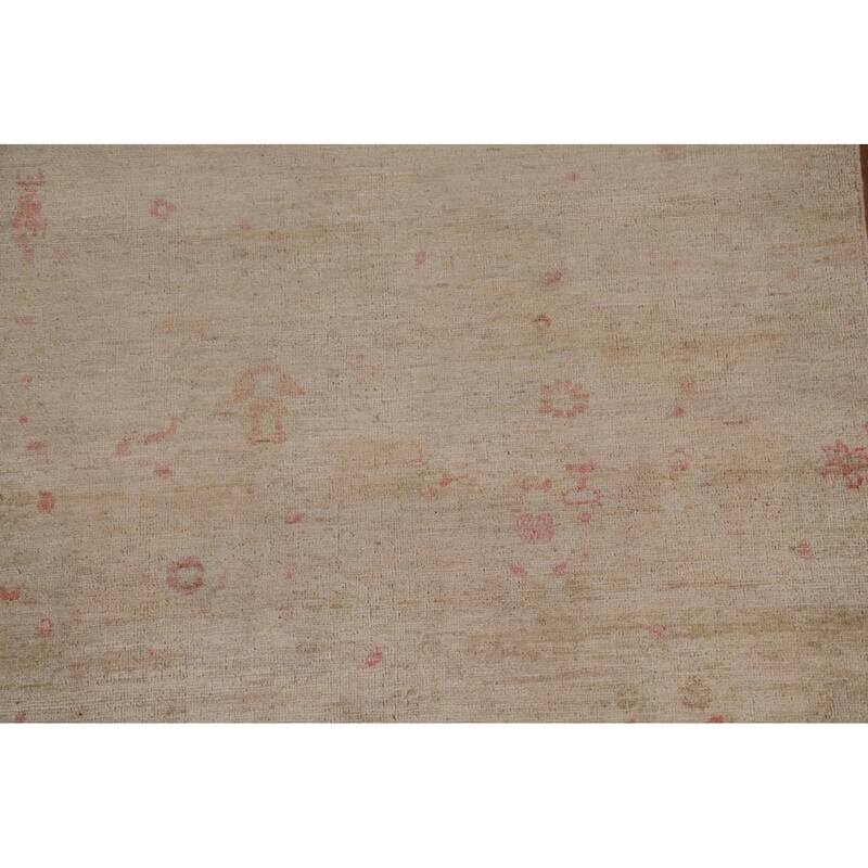 Traditional Oushak Turkish Oriental Area Rug Hand-knotted Wool Carpet - 3'10" x 4'10"