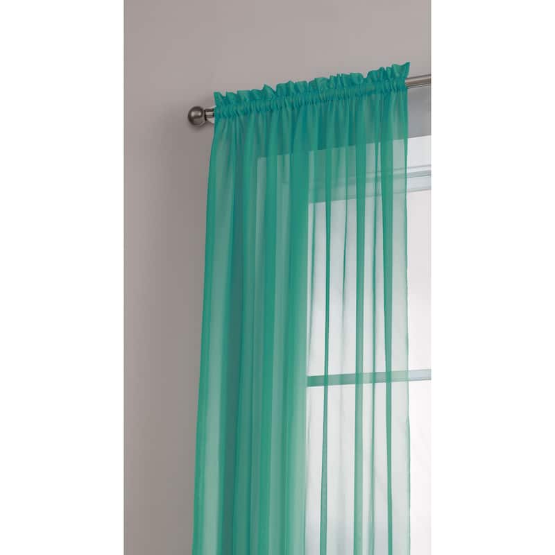 Window Elements Diamond Sheer Voile Extra Wide Curtains (Set of 2)