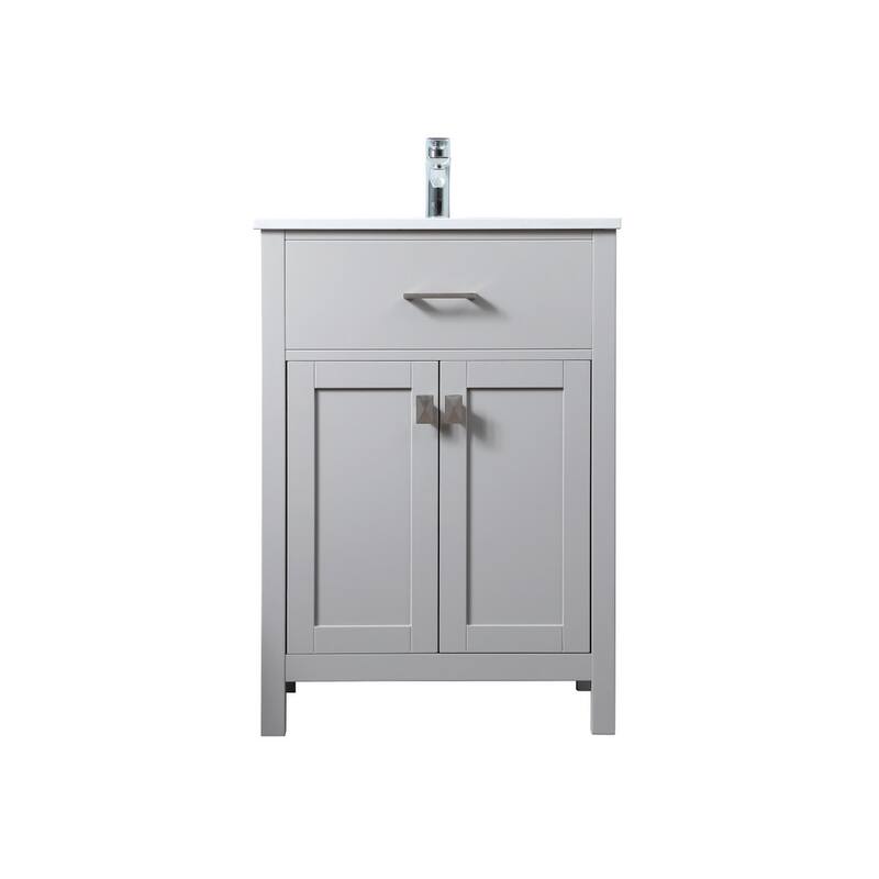 Elegant Lighting VF28824 Harrison 24" Free Standing Single Basin - Grey