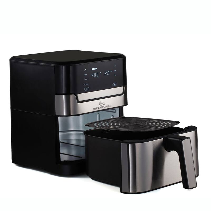 Uber Appliance Air fryer XL Premium - 7QT SS - Ceramic Non-stick PFOA/PTFE Free