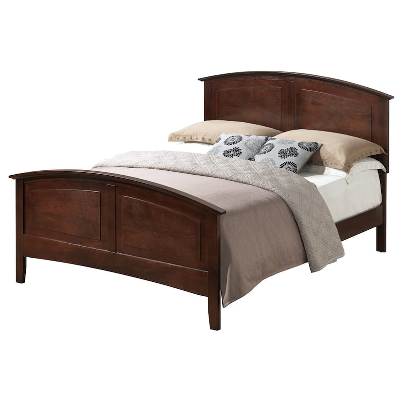 Curved Rail Full Panel Bed - 77" - Brown