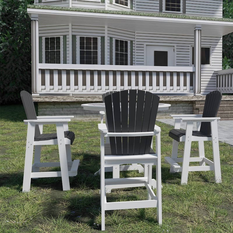 Patio Bar Table Set High Top Outdoor Table and Chairs Set of 5